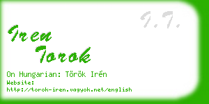 iren torok business card